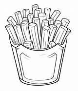 French Fries Coloring Page sketch template