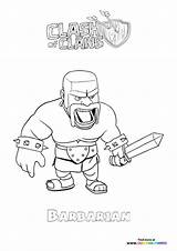 Barbarian From Clash Of Clans  Coloring Pages For Kids sketch template