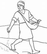 A Sower Sowing Seeds Parable Coloring Page  Pages sketch template