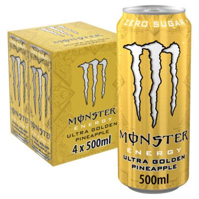 Monster Ultra Gold Energy Drink Cans 4x500 - £4.75 - Compare Prices