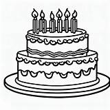 Drawing Of Birthday Cake coloring Page  Download Print Or Color sketch template