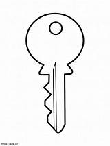 Printable Key coloring Page sketch template