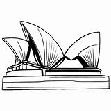 Sydney Opera House Coloring Page · Creative Fabrica sketch template