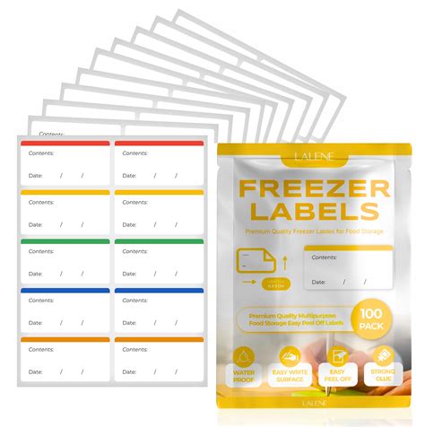 Lalene Waterproof Freezer Labels - Self-Adhesive, Easy Peel, Pack of ...