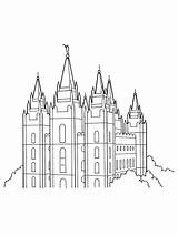Salt Lake Temple Simple Coloring Pages sketch template