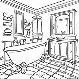 Bathroom Coloring Page 13470 10584 sketch template