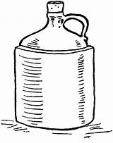 Jug Clipart Clip Water Drawing Pitcher Outline Jar Milk Coloring Jugs  sketch template