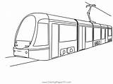 Passenger Tram Coloring Page For Kids  Free Trams Printable sketch template