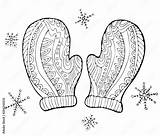 Mittens And Gloves Coloring Pages sketch template