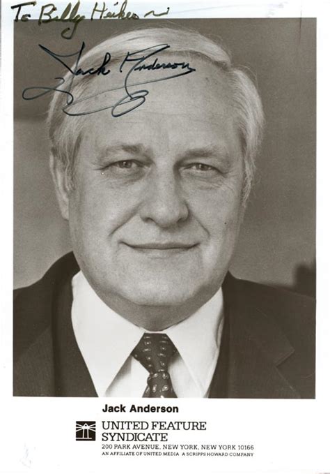 Jack Anderson - Autographed Signed Photograph | HistoryForSale Item 207031