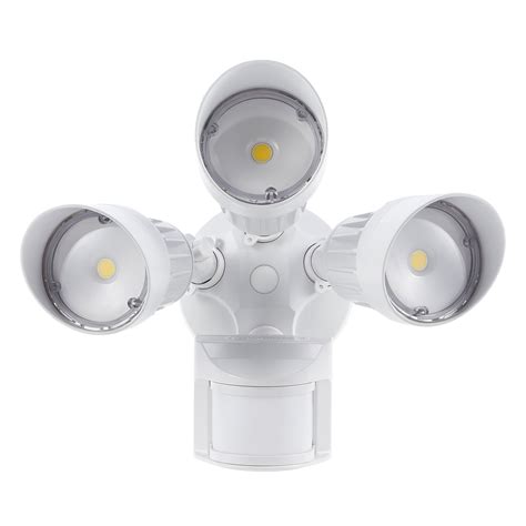 LEONLITE 30W 3-Head LED Security Lights, Outdoor Motion Sensor Security Lights, 3000K Warm White ...