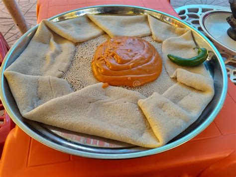 Ethiopian Cuisine - Shiro Wat Stock Photo - Image of eating, brew ...