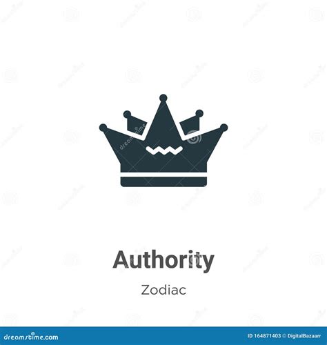 Authority Vector Icon on White Background. Flat Vector Authority Icon Symbol Sign from Modern ...