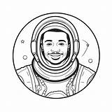 Astronaut Coloring Page  sketch template