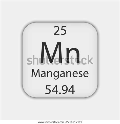 Manganese Symbol Chemical Element Periodic Table Stock Vector (Royalty Free) 2214217197 ...