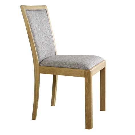 Oslo Light Oak Dining Chair with Fabric Seat and Backrest