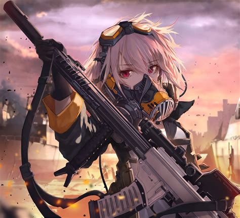 Girl with rifle: anime drawing [by jname] (14 Jul 2017)｜Random Anime ...