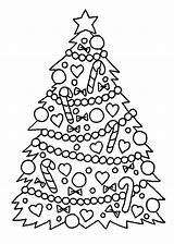 Christmas Tree Coloring Pages For Childrens Printable free sketch template