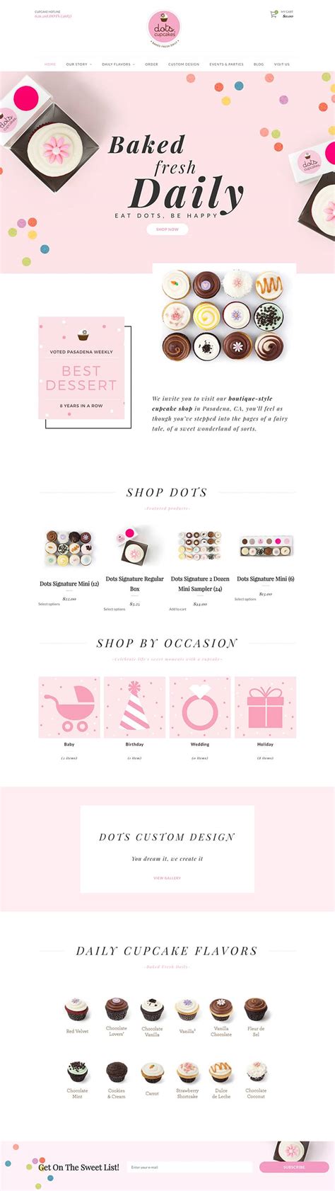 Showcase of 10 Beautiful Cupcake Website Design | Bluchic