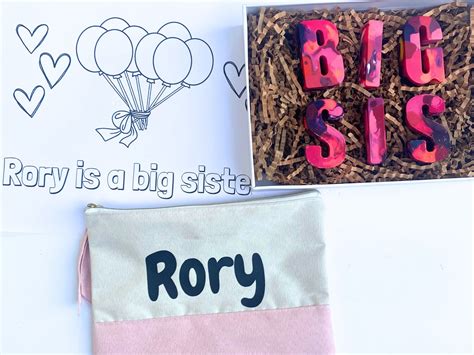 New Big Sister Gift for Big Sister Personalized Gift Crayon Letter ...