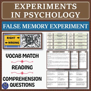 Experiments in Psychology Series: False Memory Experiment by M Teaching ...