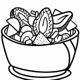 Fruit Salad Coloring Page Black And White · Creative Fabrica sketch template