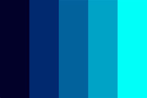 Dark blue to cyan gradien Color Palette