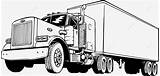 Peterbilt Semi Truck Coloring Pages sketch template