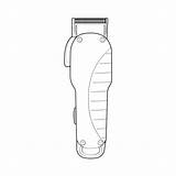 Hair clipper Machine Line Art Style Hairdresser Professional Tool  sketch template