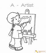 Artist Coloring Sheets Pages sketch template