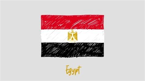 Egypt Flag Pencil Sketch Looping Animati... | Stock Video | Pond5