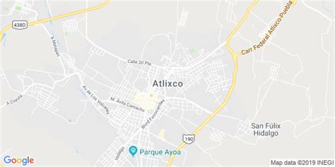 Mapa de Atlixco, Puebla - Mapa de Mexico