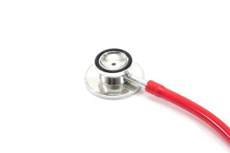 Red medical stethoscope isolated over the white background 10099221 Stock Photo at Vecteezy