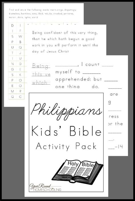Philippians Kids’ Bible Activity Pack - Year Round Homeschooling