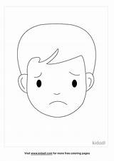 Sad Face Coloring Pages sketch template