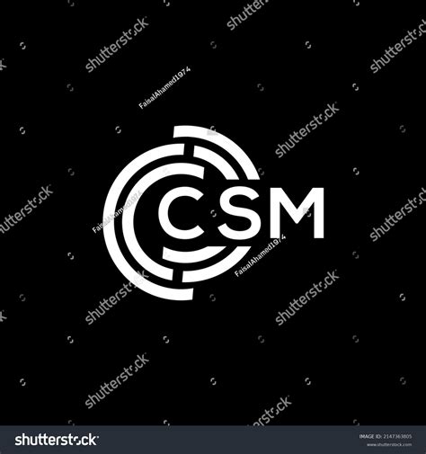 Csm Letter Logo Design On Black Stock Vector (Royalty Free) 2147363805 ...