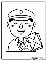 Mailman Coloring Page sketch template