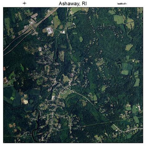 Aerial Photography Map of Ashaway, RI Rhode Island