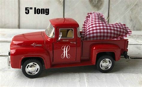 Vintage Red Pickup Truck Red Truck Decor Red Metal Truck - Etsy