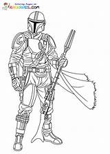 Mandalorian Coloring Pages sketch template