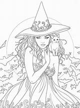 Sorceress Coloring Designlooter Sketch Page sketch template