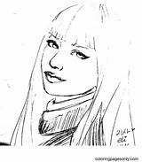 Lisa Kpop Coloring Pages  BlackPink Páginas Para sketch template
