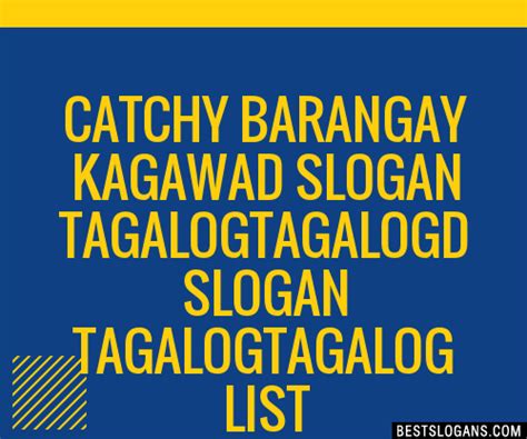 100+ Catchy Barangay Kagawad Tagalogtagalogd Tagalogtagalog Slogans 2024 + Generator - Phrases ...