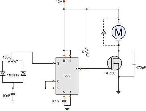 555 DC Motor Speed Control Circuit Diagram