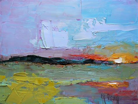 Landscape Artists International: Small Oil Painting, Abstract Painting,by Carol Schiff, 6x8 ...