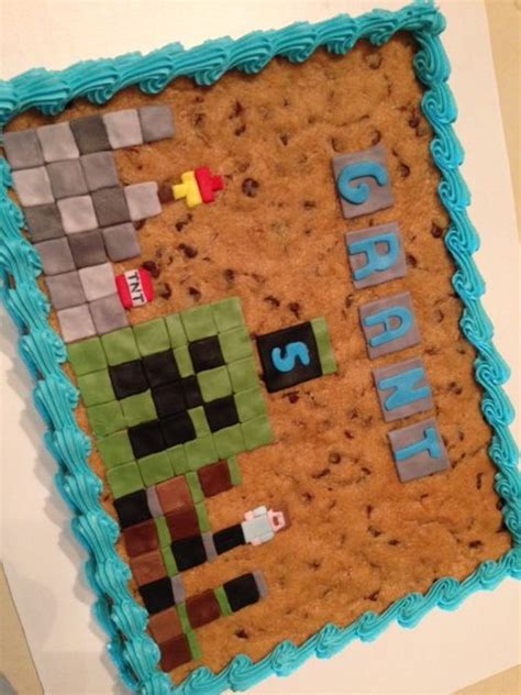 Minecraft Cookie Cake | Minecraft cookies, Special occasion cakes ...