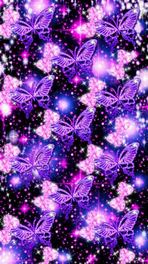 Purple Glitter Butterfly Wallpapers - Top Free Purple Glitter Butterfly ...