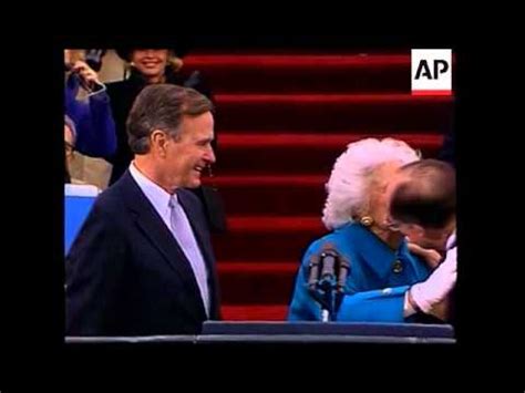 President George H.W. Bush takes the oath of office administered by ...