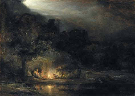 Landscape with the Rest on the Flight into Egypt by Rembrandt van Rijn ...