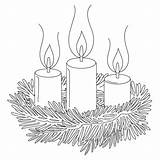 Advent Wreath With Candles coloring Page  Download Print Or Color sketch template